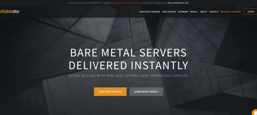 ReliableSite 20周年：美国独服$99/月AMD Ryzen 5600X/128GB/1TB NVMe/1Gbps不限流量，加$20升级2Gbps不限流量，可选洛杉矶/纽约/迈阿密-HOSTZG