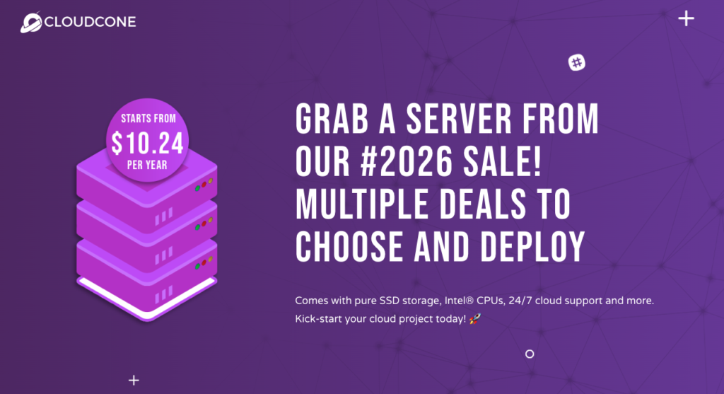 CloudCone 洛杉矶特惠 VPS 年付$10.24美元/2核/1GB/50GB/3TB@1Gbps-HOSTZG